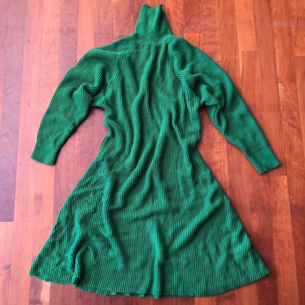 Jianshan wool & cotton turtleneck dress